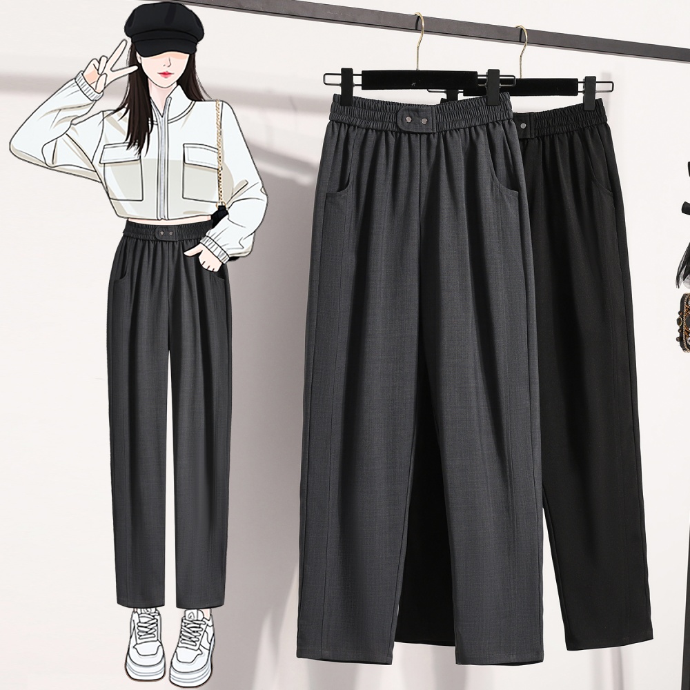 Drape nine pants wide leg suit pants for women