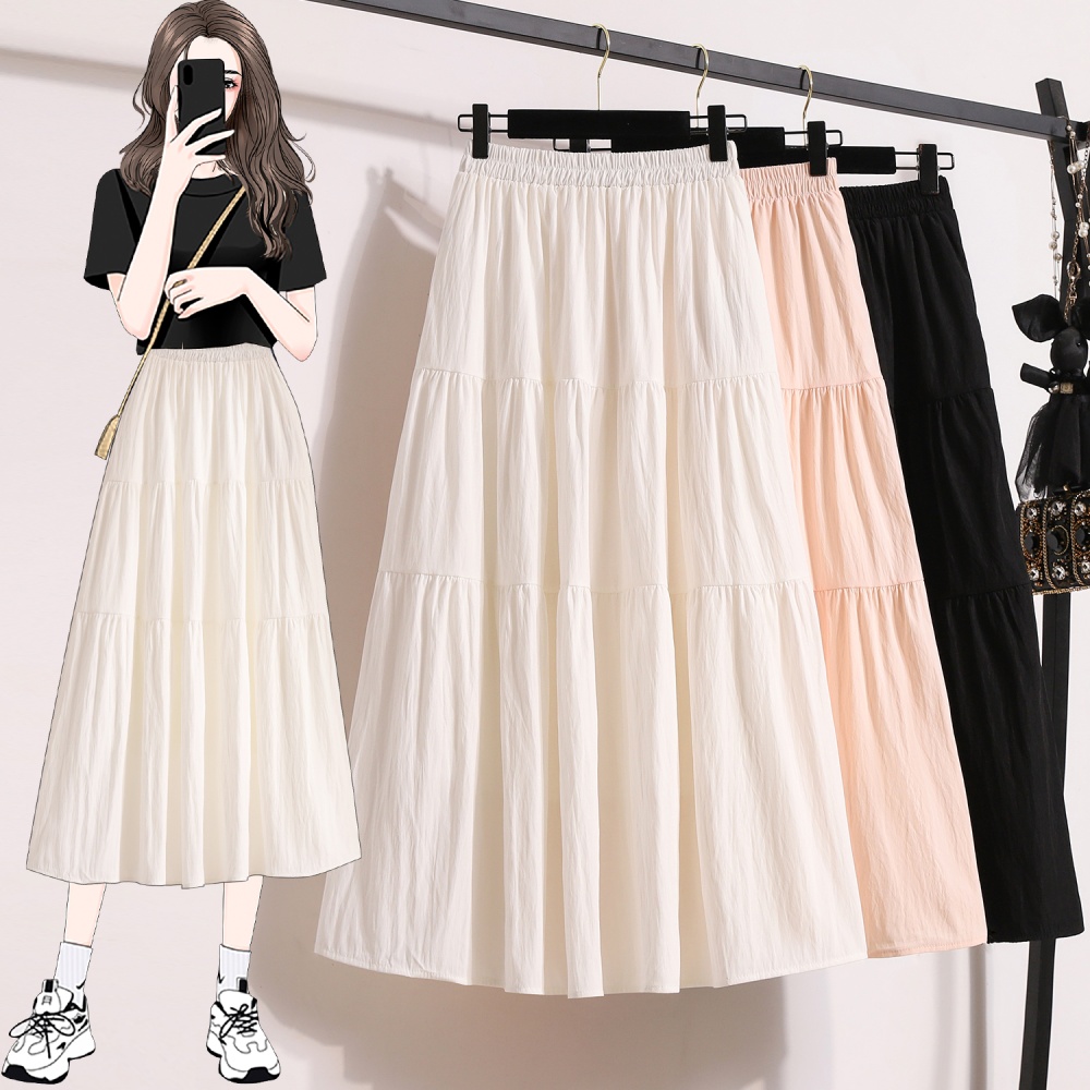 Summer tender show young long skirt A-line sweet skirt