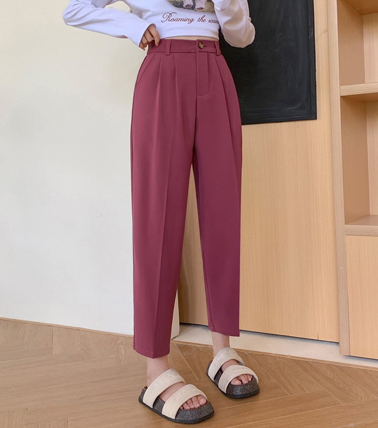 Black drape loose pants Casual slim suit pants for women