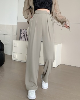 High waist casual pants all-match wide leg pants