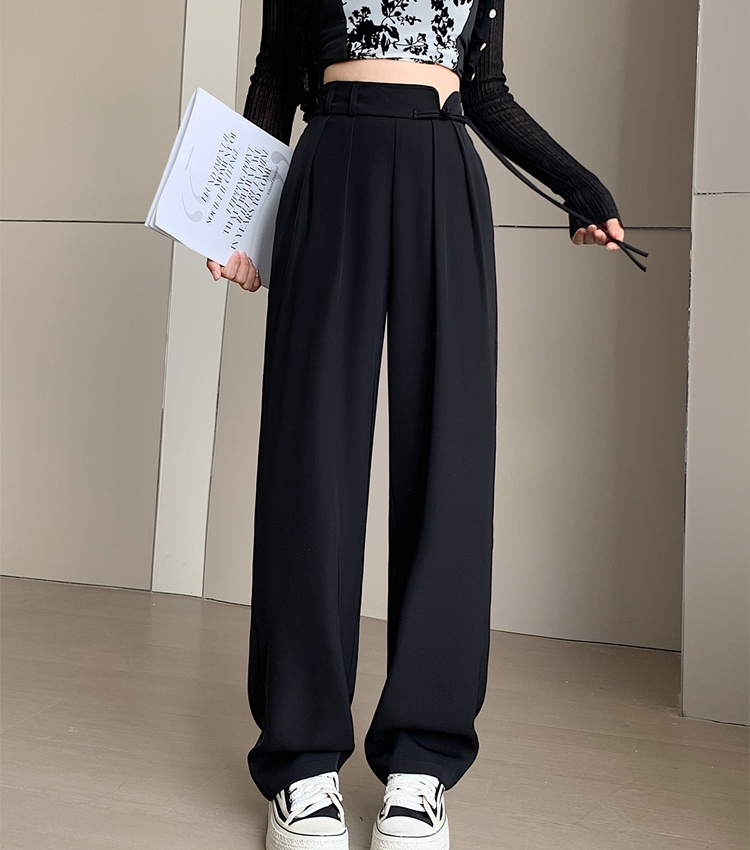 High waist casual pants all-match wide leg pants