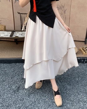 Temperament slim skirt irregular long skirt for women