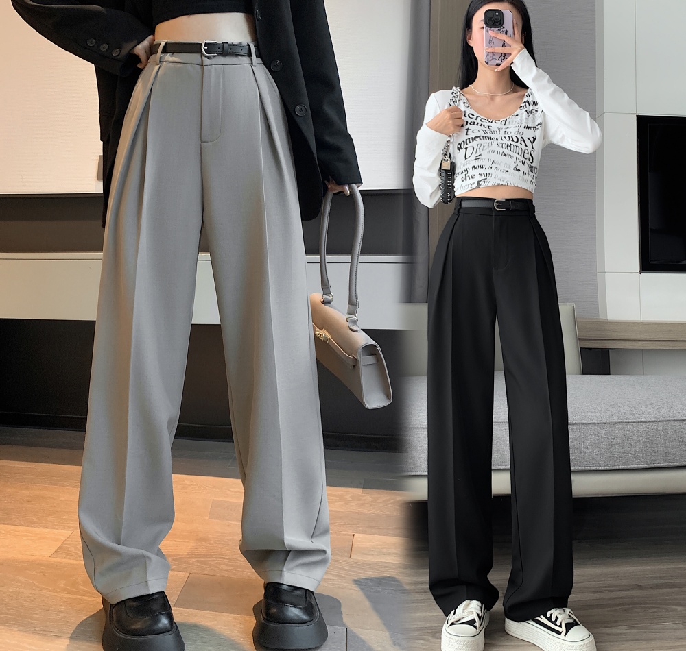 Mopping loose wide leg pants Casual drape suit pants