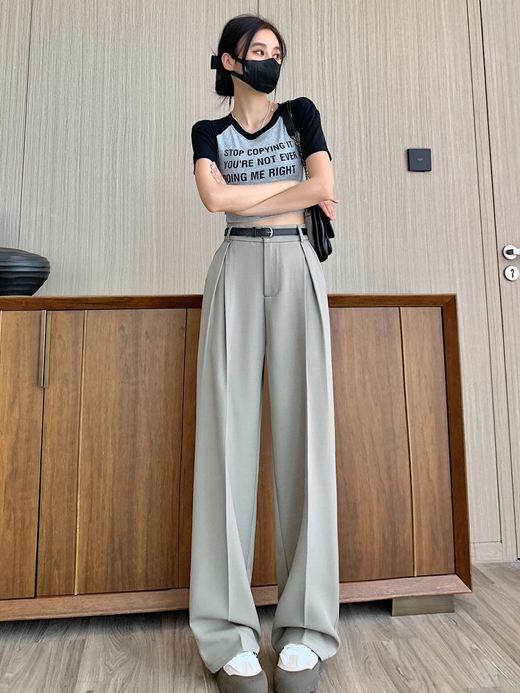 Mopping loose wide leg pants Casual drape suit pants