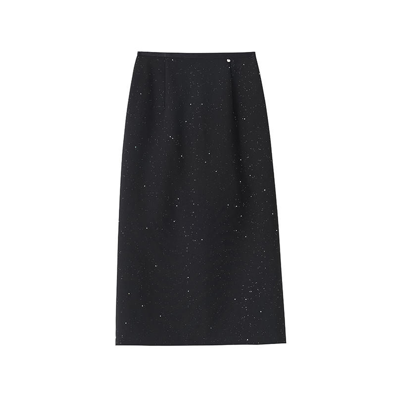 Glitter sequins skirt slim package hip business suit for women