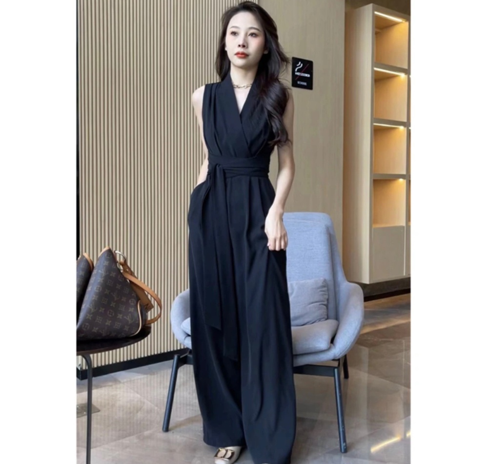 Straight wide leg long pants thin business suit for women