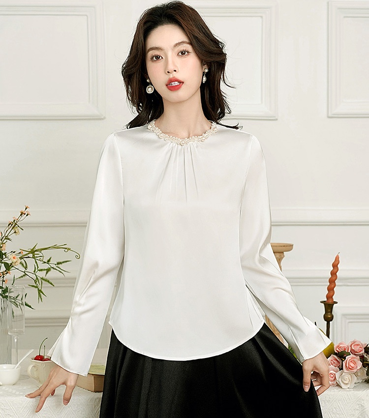 France style tops refinement shirt for women