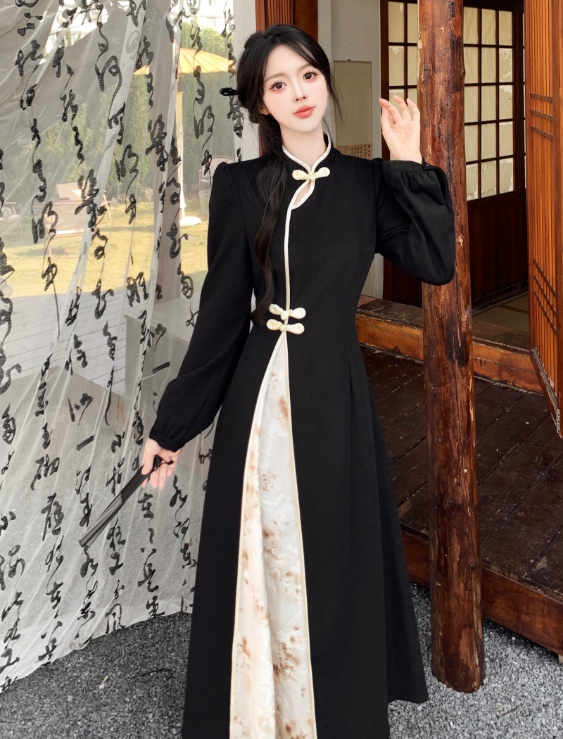 Retro obscure dress temperament cheongsam