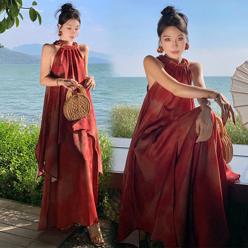 Summer Chinese style long dress temperament retro dress