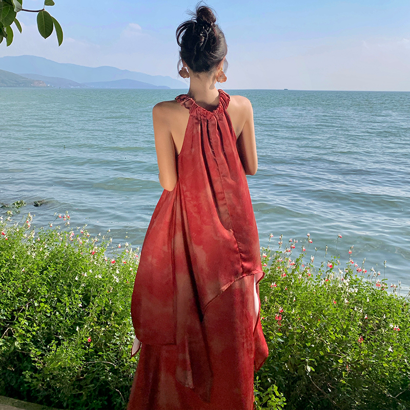 Summer Chinese style long dress temperament retro dress