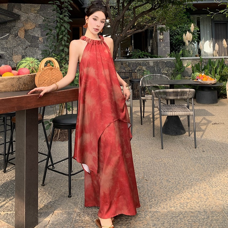 Summer Chinese style long dress temperament retro dress