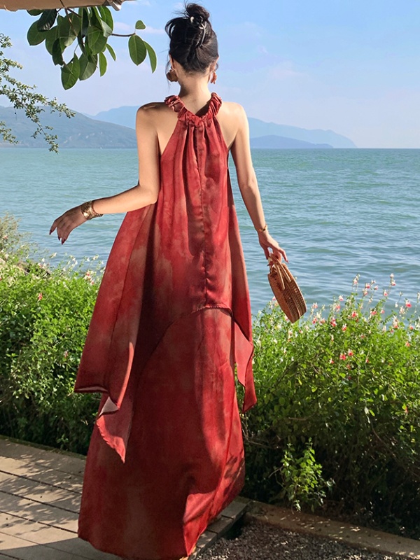 Summer Chinese style long dress temperament retro dress