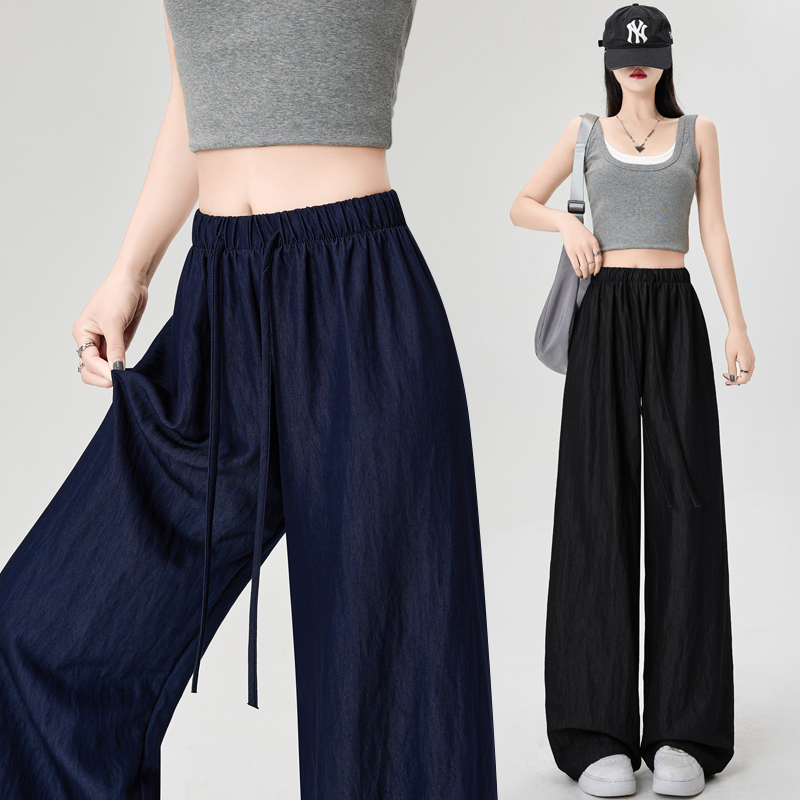 Loose wide leg pants straight pants for women