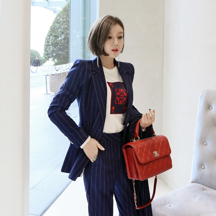 Fashion business suit autumn work clothing a set