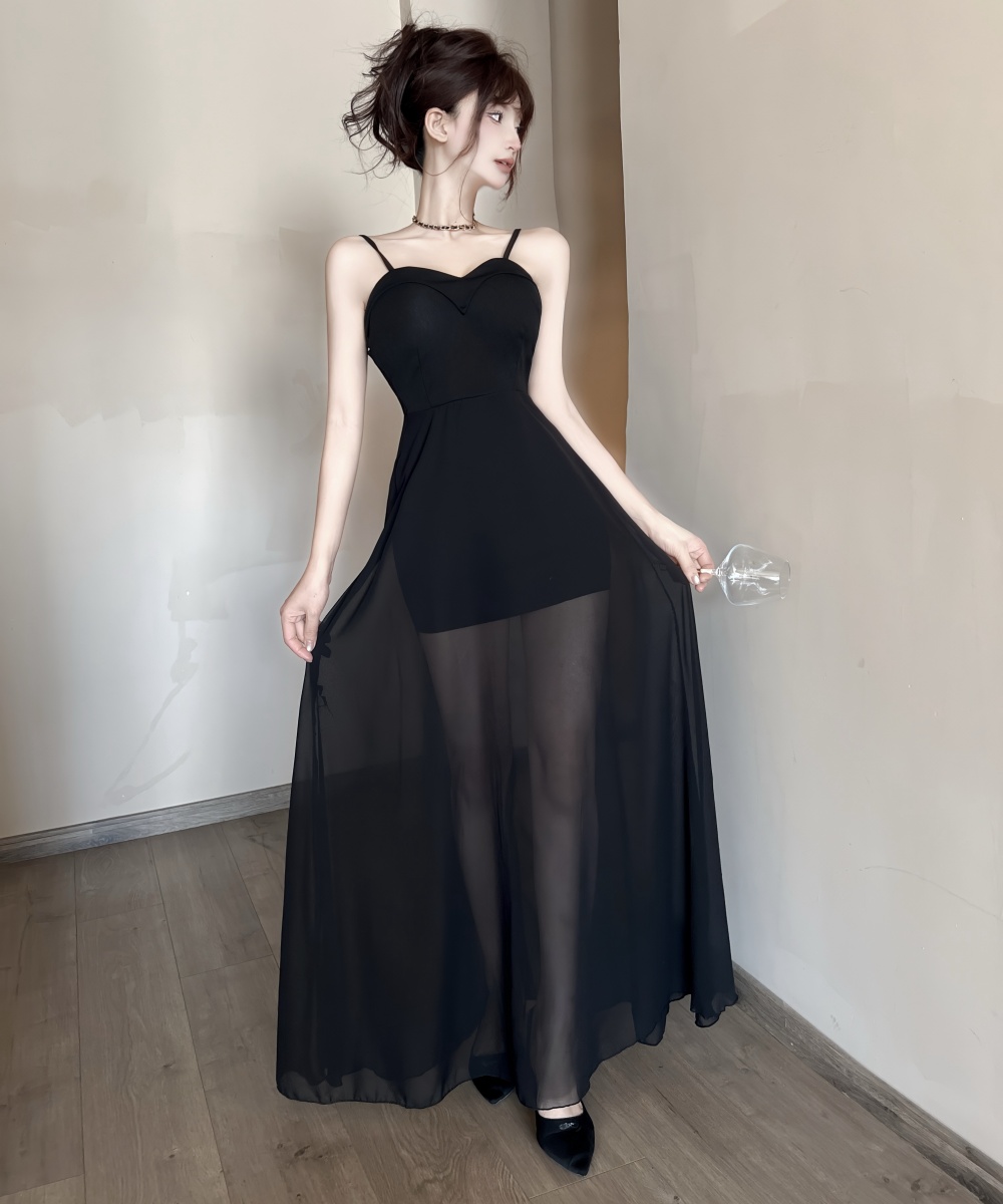 Spicegirl sexy long dress gauze dress for women