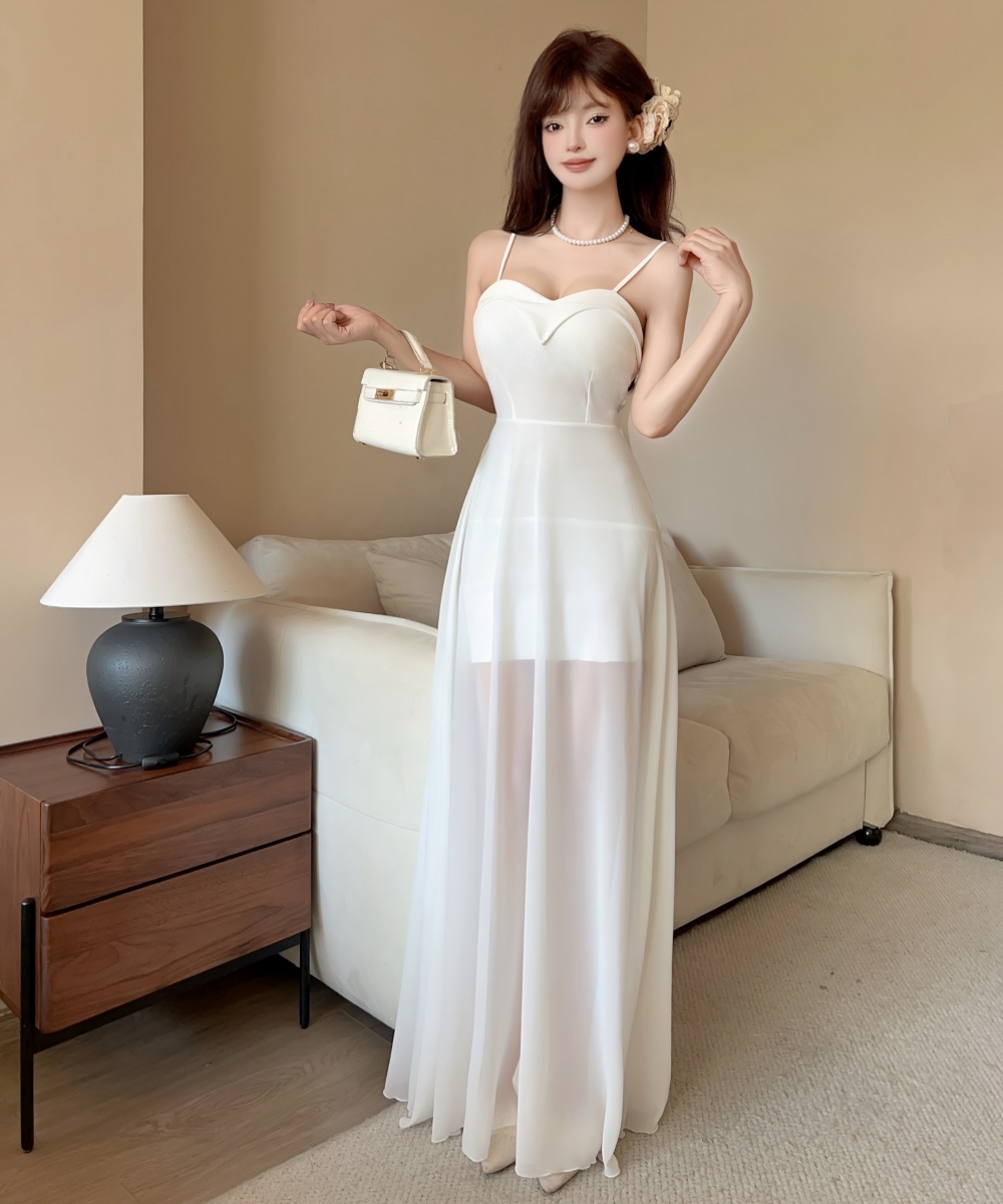 Spicegirl sexy long dress gauze dress for women