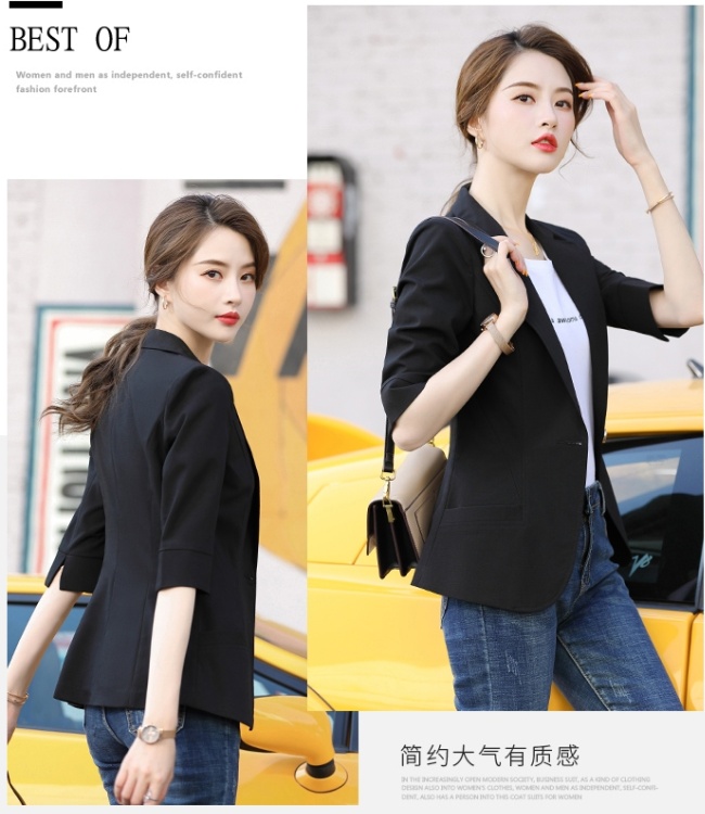 Spring and summer short tops all-match temperament coat