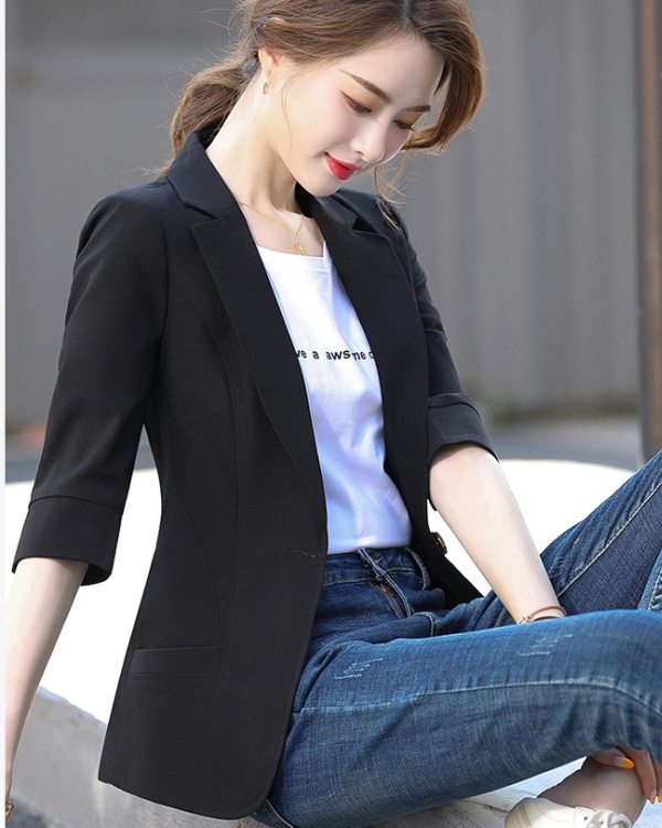 Spring and summer short tops all-match temperament coat