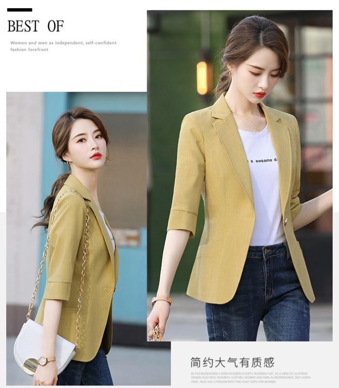 Spring and summer short tops all-match temperament coat