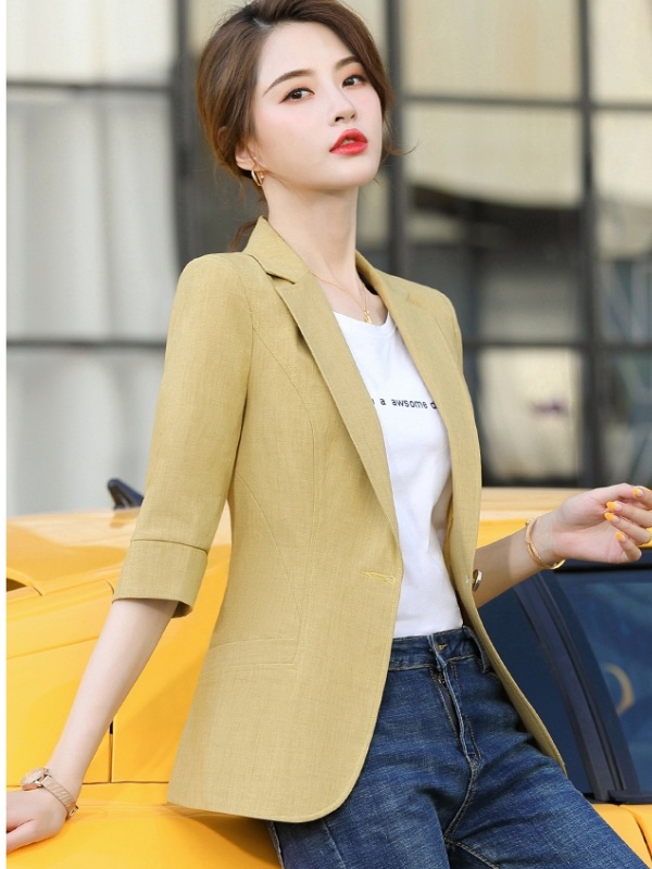 Spring and summer short tops all-match temperament coat