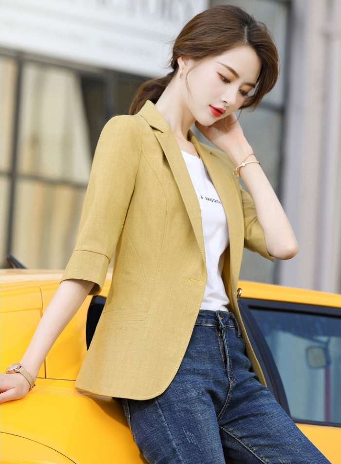 Spring and summer short tops all-match temperament coat