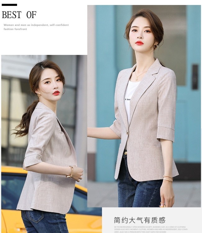 Spring and summer short tops all-match temperament coat