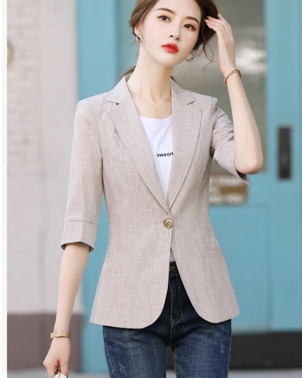 Spring and summer short tops all-match temperament coat