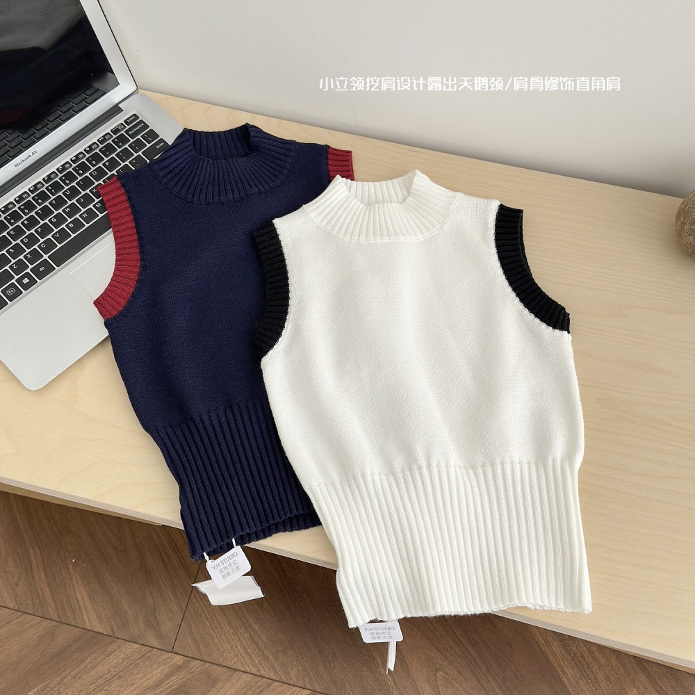 Wool pleated sweater spring knitted tops 2pcs set