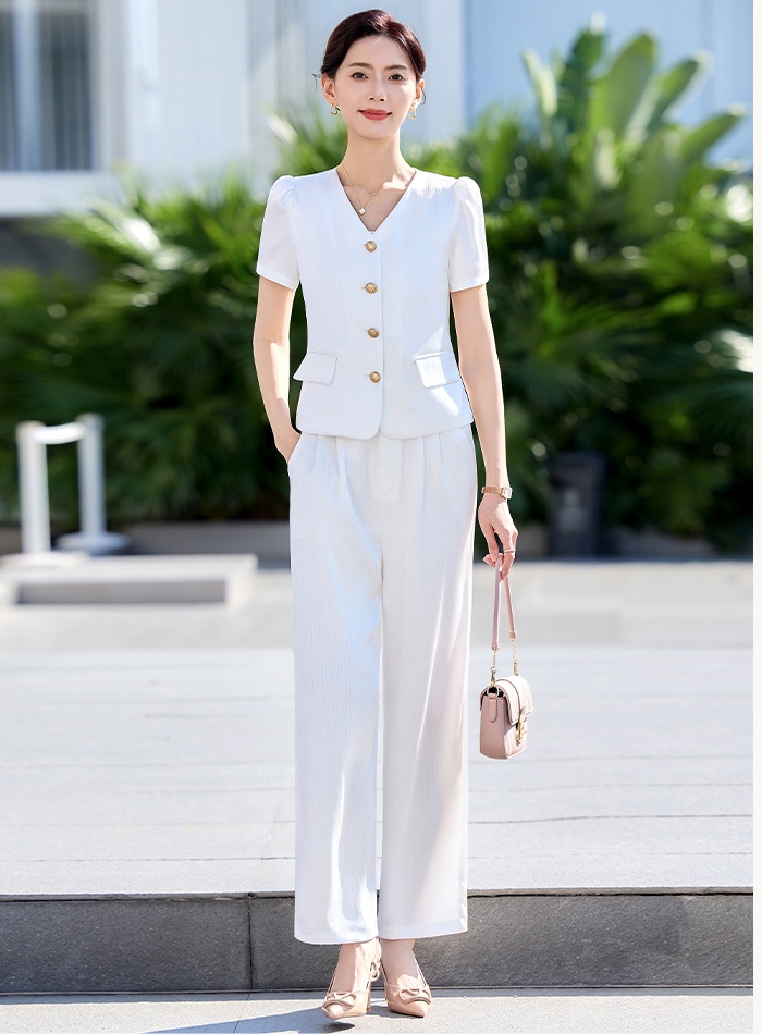 Temperament casual pants business suit 2pcs set for women