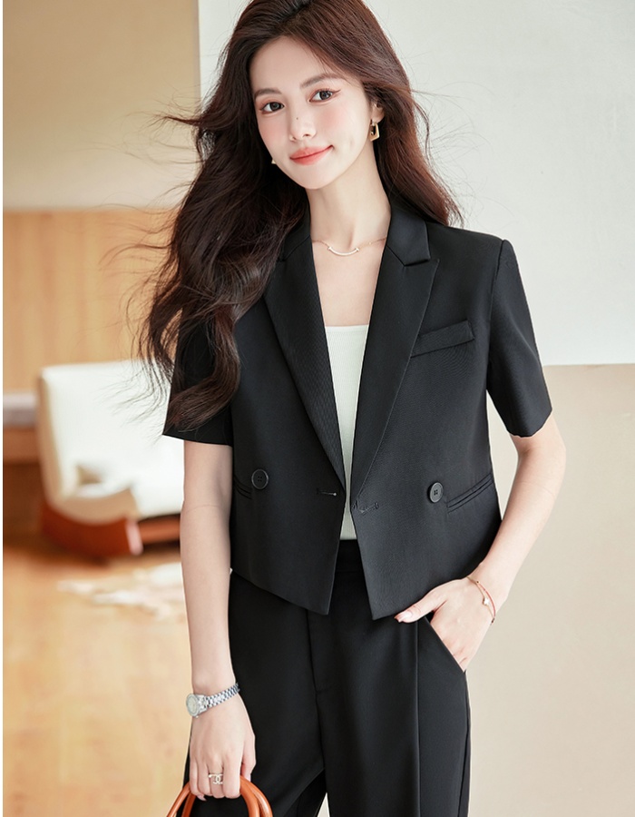 Casual suit pants loose business suit 2pcs set for women