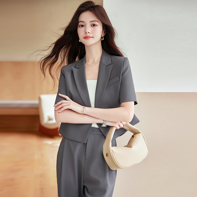 Casual suit pants loose business suit 2pcs set for women