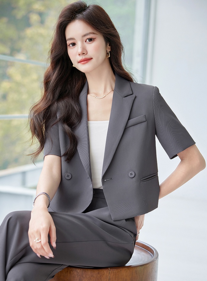 Casual suit pants loose business suit 2pcs set for women