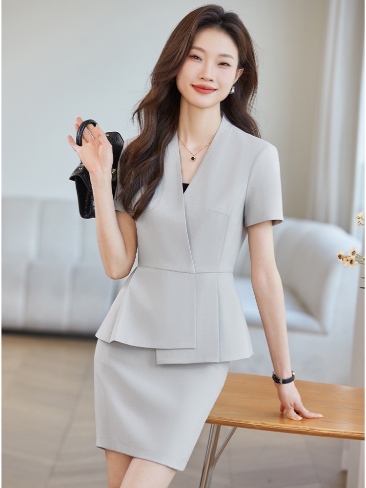 Loose temperament coat Casual business suit 2pcs set