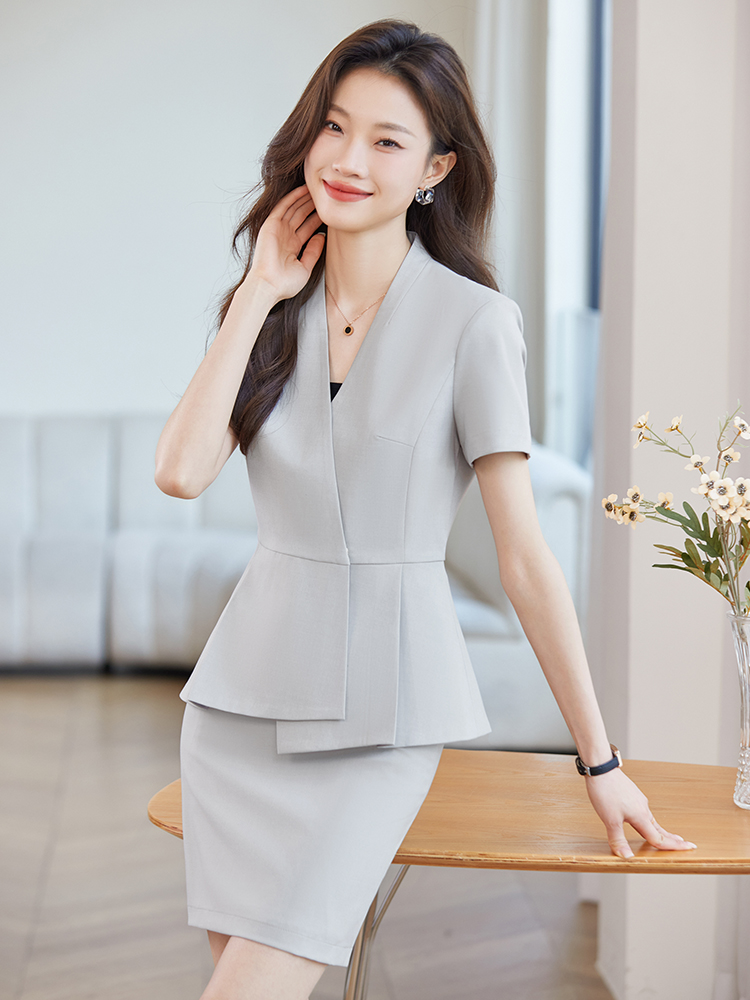 Loose temperament coat Casual business suit 2pcs set