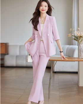 Spring coat loose suit pants 2pcs set for women