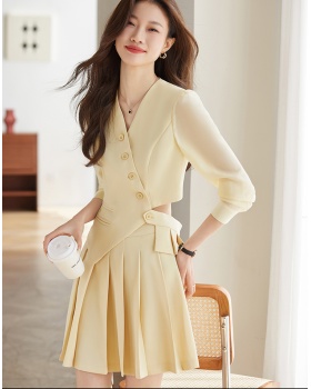 Spring loose coat Casual business suit 2pcs set