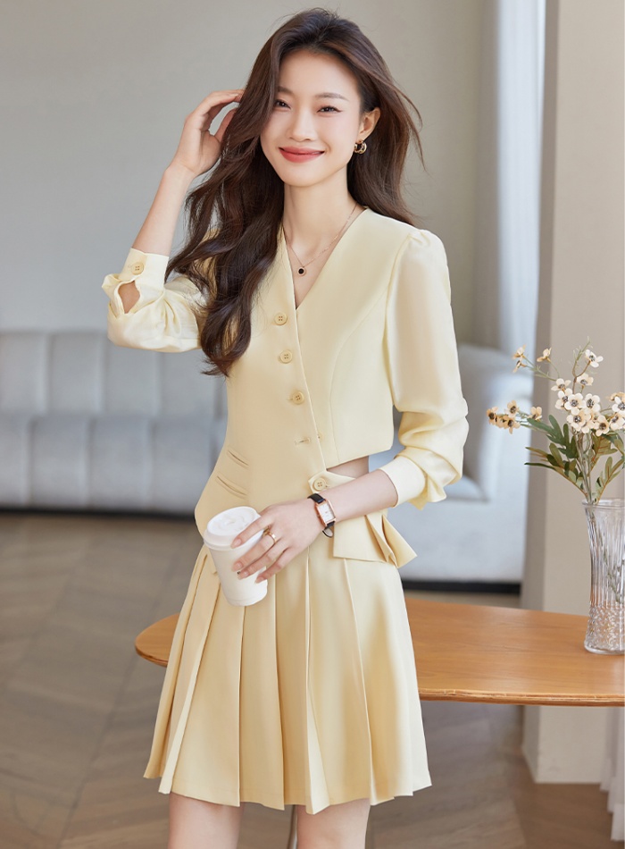 Spring loose coat Casual business suit 2pcs set