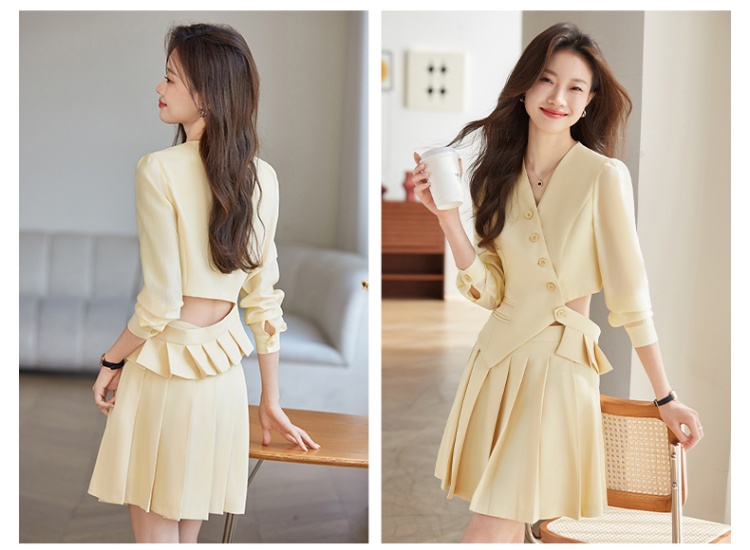 Spring loose coat Casual business suit 2pcs set