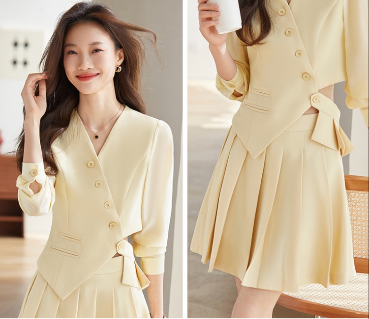 Spring loose coat Casual business suit 2pcs set