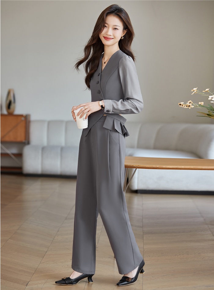 Loose suit pants business suit 2pcs set for women