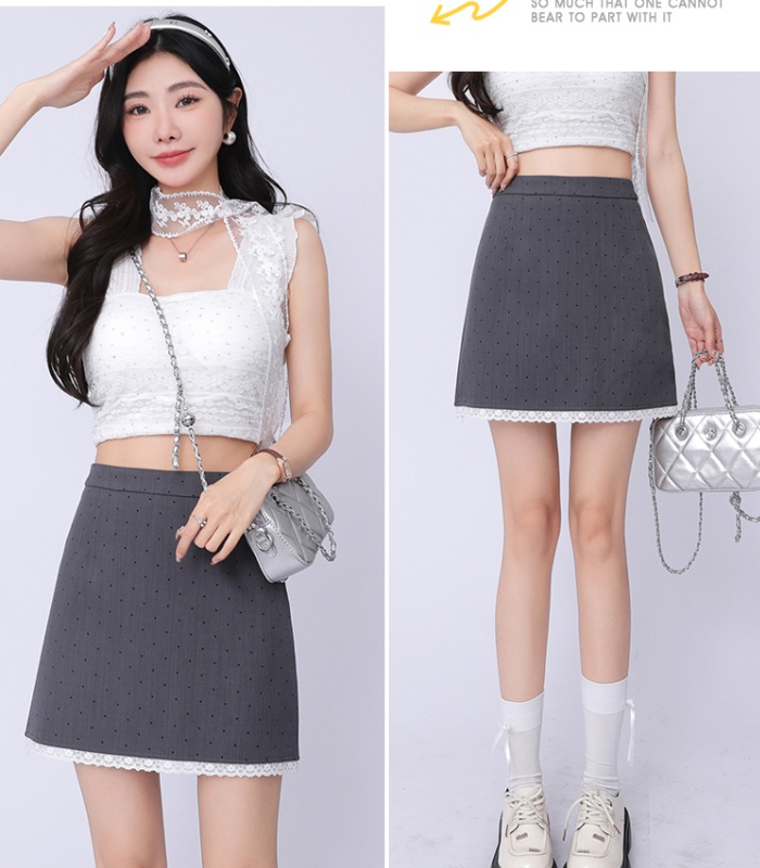 A-line short skirt package hip skirt for women