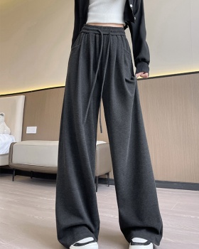 Spring loose wide leg pants Casual straight pants for women