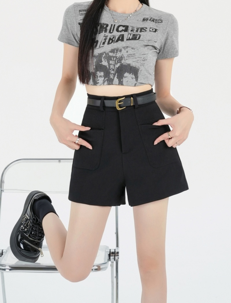 High waist A-line wide leg pants spicegirl shorts