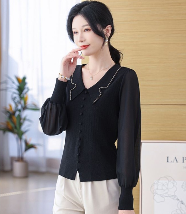 Show young loose bottoming shirt knitted tops for women