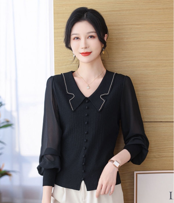 Show young loose bottoming shirt knitted tops for women