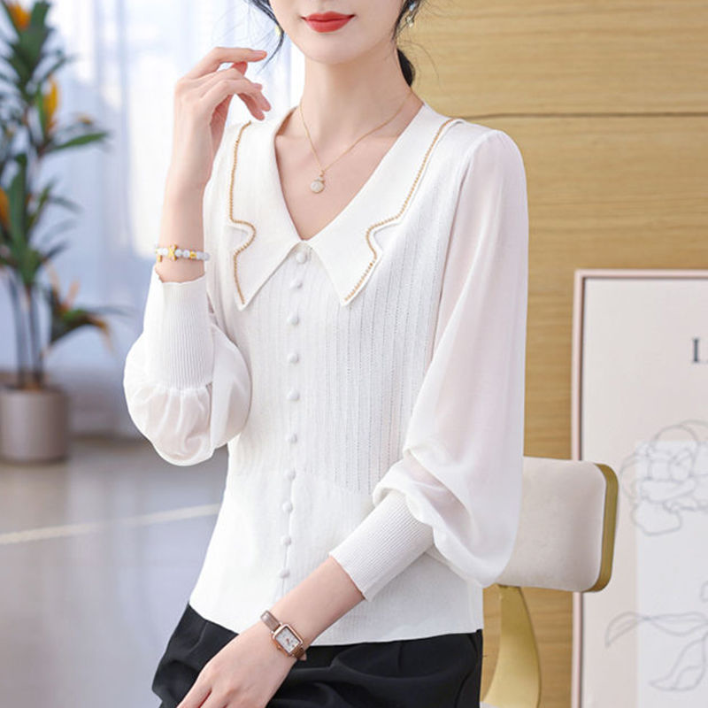 Show young loose bottoming shirt knitted tops for women