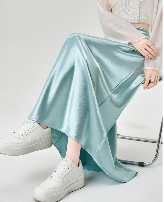 Drape package hip skirt A-line long dress for women