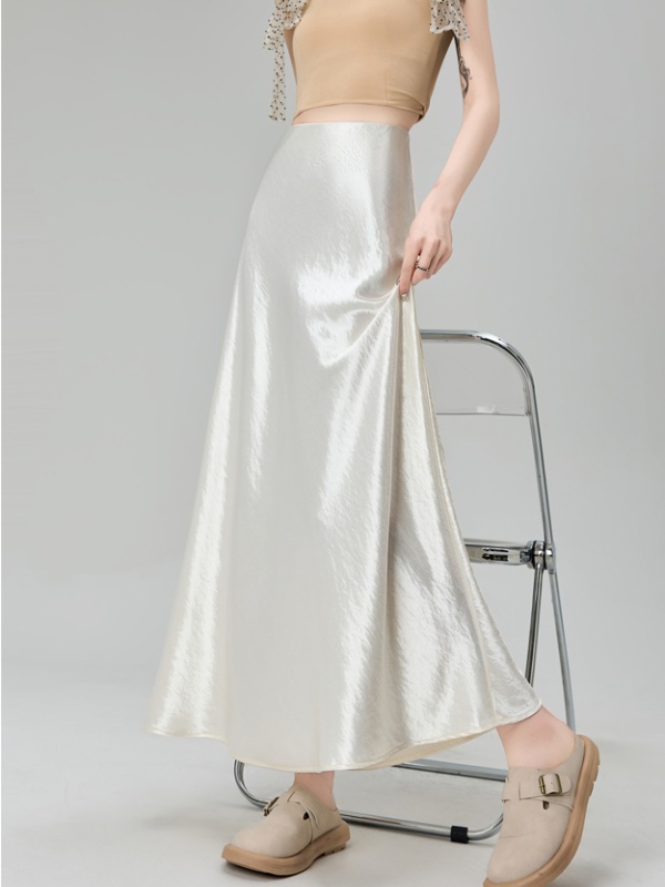 Drape package hip skirt A-line long dress for women