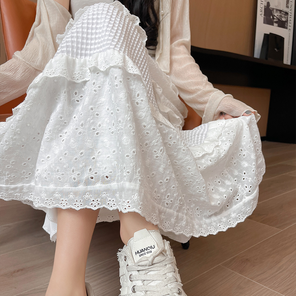 A-line skirt spring and autumn puff skirt for women