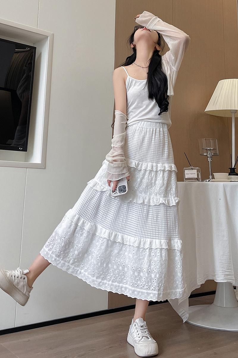 A-line skirt spring and autumn puff skirt for women